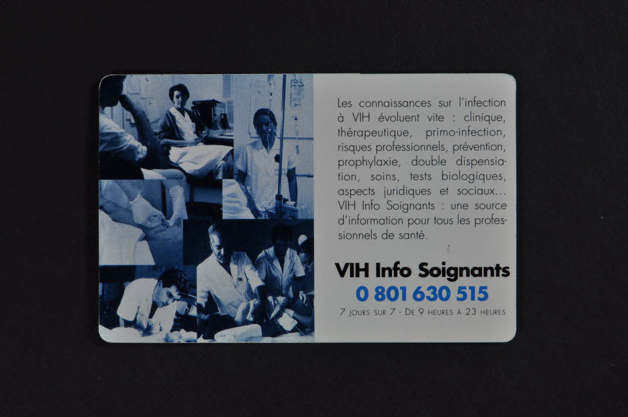 Carte d'information "VIH Info Soignants" 2003.129.56 Photo Mucem