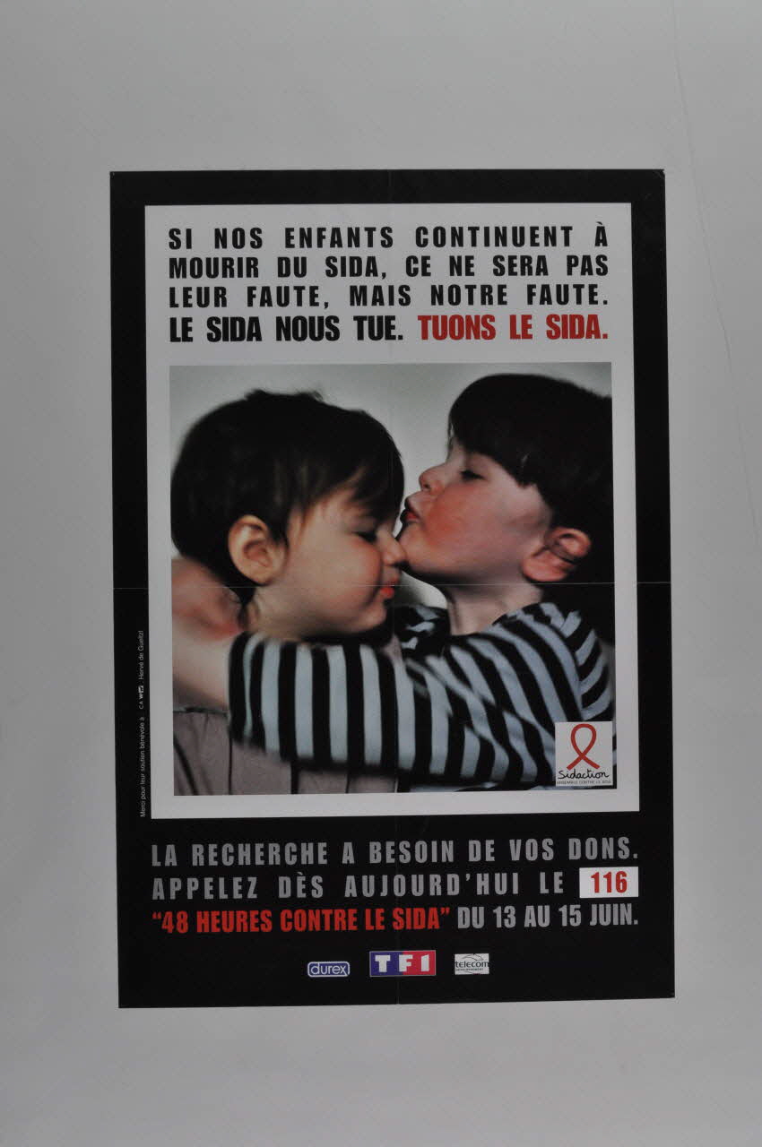 affiche " Si nos enfants continuent à mourir du sida  ... Tuons le sida..." 2003.129.6 Photo Mucem