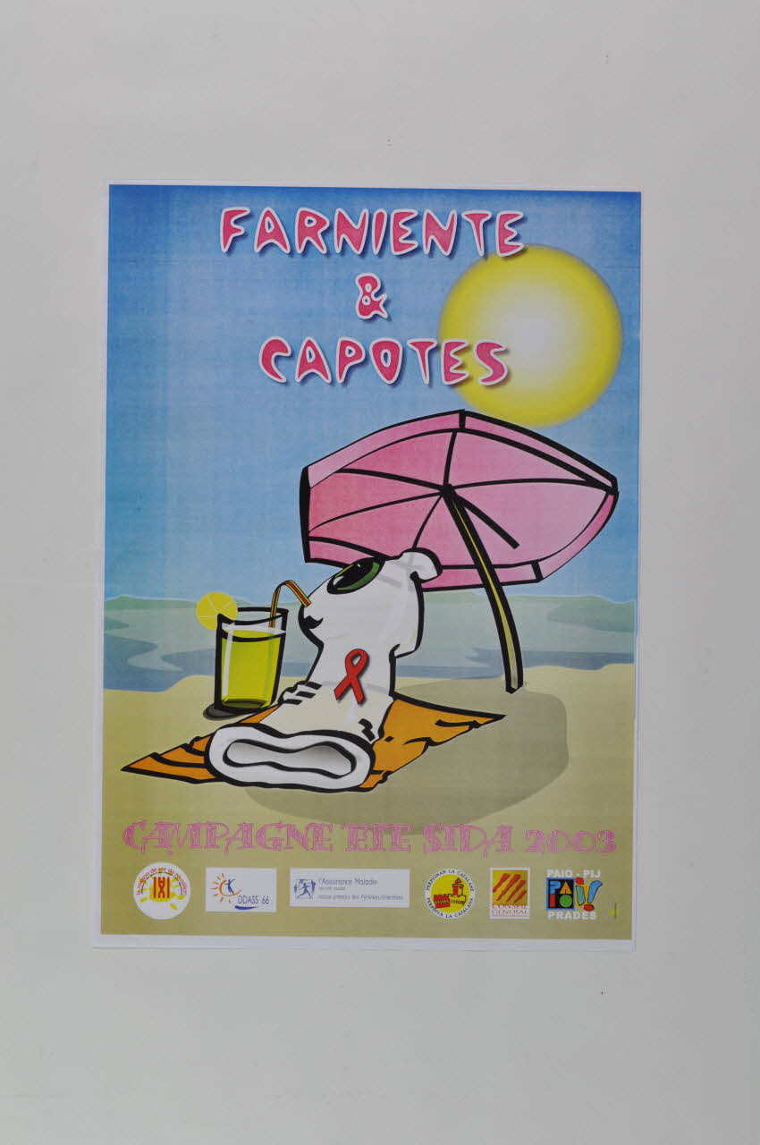 La Maison de Vie du Roussillon / DDASS 66 affiche " Farniente et capotes" Languedoc-Roussillon, France 2003 2003.129.7 Photo Mucem