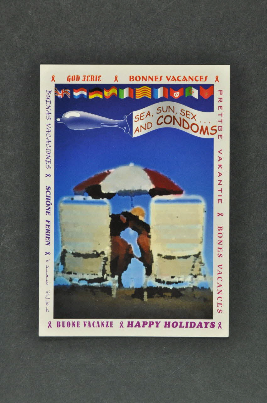 carte postale "Sea, sun, sex and condoms" 2003.129.74 Photo Mucem