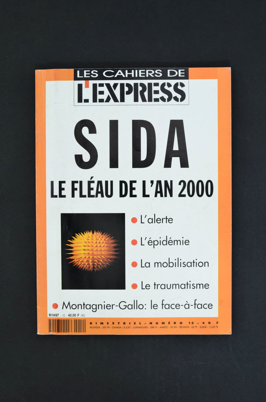 L'express revue Les cahiers de l'Express, 1991 (?) , n° 12, "Sida . Le fléau de l'an 2000" France 2000 2003.130.20 Photo Mucem