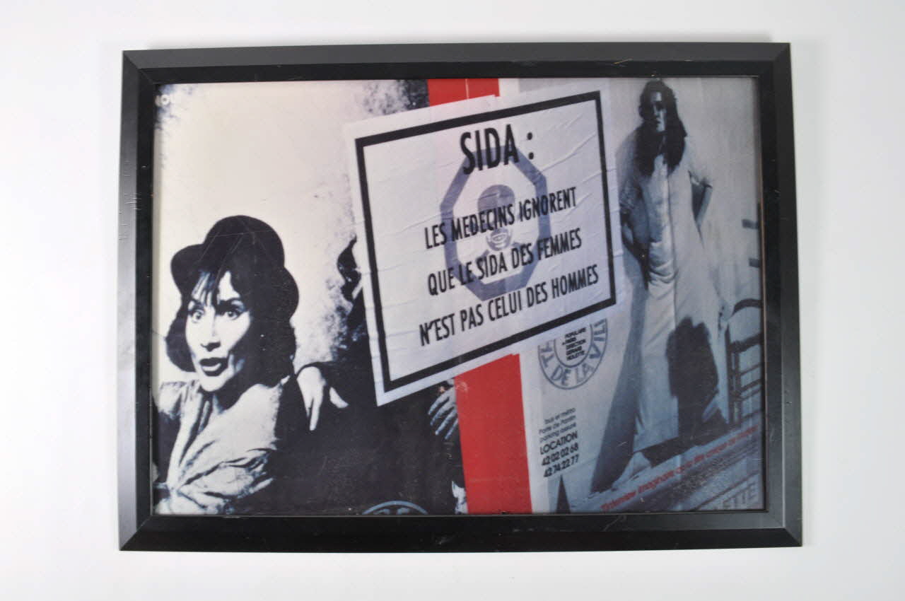 photographie avec cadre "Sida : Les médecins ignorent que le sida des femmes n'est pas celui des hommes" 2004.211.26 Photo Mucem