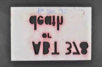 Act Up-Paris pochoir "ABT 378 or Death" (ABT 78 ou la mort) France 1995 2004.211.30  Photo Mucem
