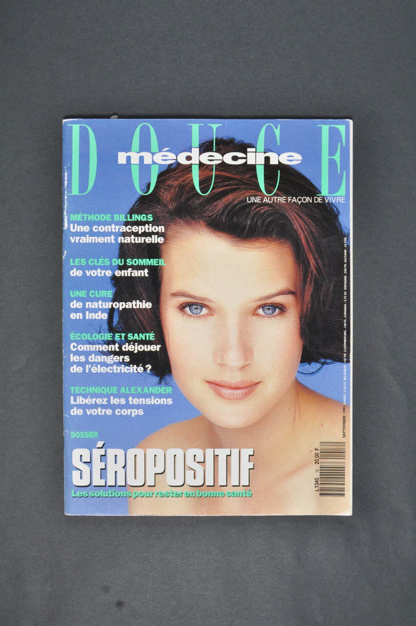 Médecine Douce revue Médecine Douce, septembre 1993 : "Séropositif. Les solutions pour rester en bonne santé" France 1993/9 2003.130.23 Photo Mucem
