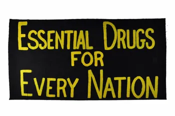 Act Up Et Autres Associations banderole "Essential Drugs for every nation" (Des médicaments essentiels pour chaque nation) France 1999/7 2004.211.33 Photo Mucem