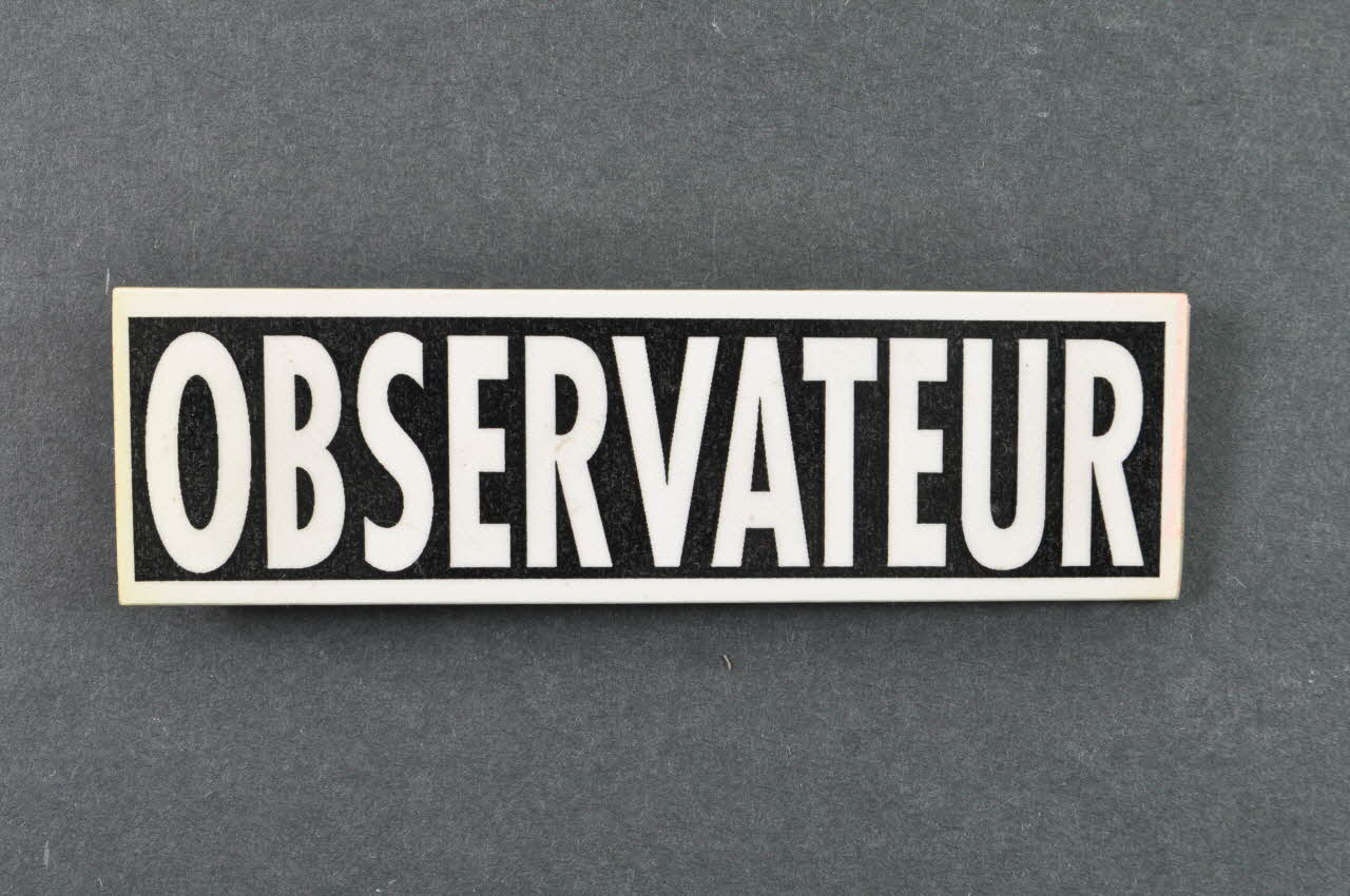 badge "Observateur" 2004.211.47 Photo Mucem