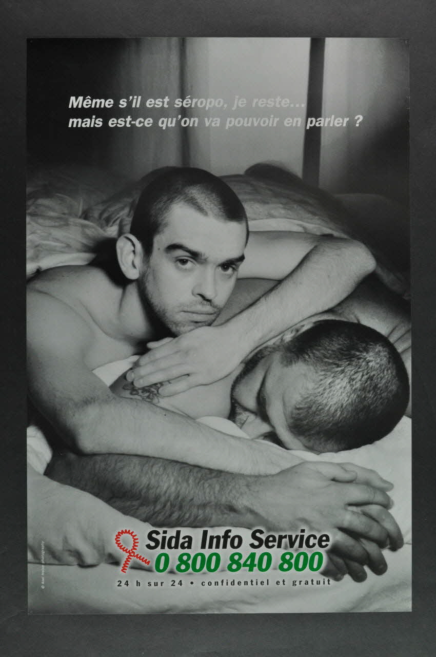 affiche "Même s'il est séropo je reste...mais est-ce qu'on va pouvoir en parler ?" 2004.212.12 Photo Mucem