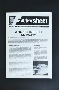 Gay Men Fighting Aids Journal associatif "Whose line is it anyway?" Grande Bretagne 1996/1 2003.131.14  Photo Mucem