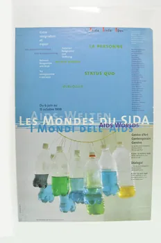 Dialogai, Sida Info Doc, Centre D'art Contemporain affiche Exposition : Les mondes du sida / Entre résignation et espoir Lorraine, France 1998 2004.212.3 Photo Mucem