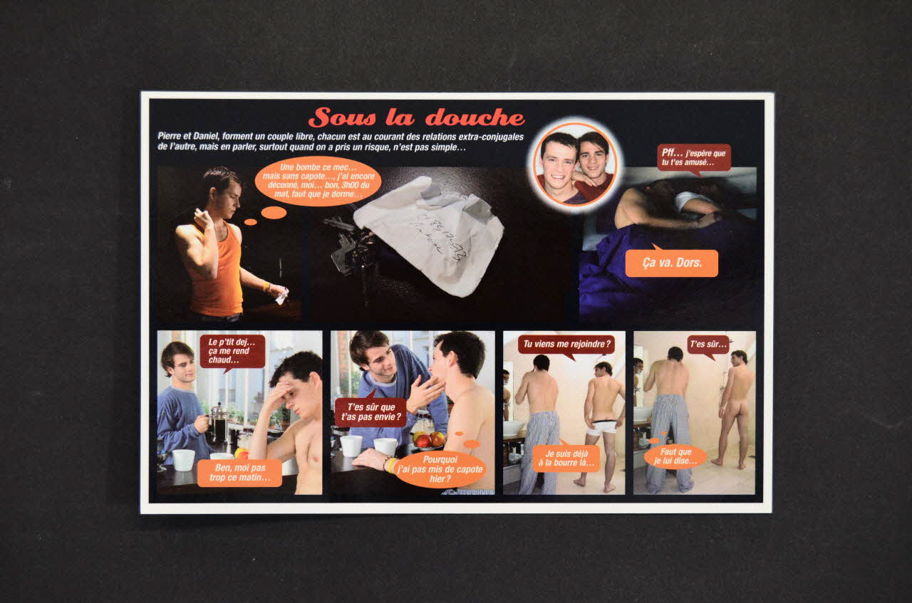 Institut National de Prévention et d'Education pour la Santé (INPES) carte postale "Sous la douche" France 2004 2005.252.4 Photo Mucem