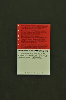 National Aids Trust (NAT) Carte d'information "Do you have time?" (avez vous du temps ?) Grande Bretagne 2003 2004.213.12 Photo Mucem