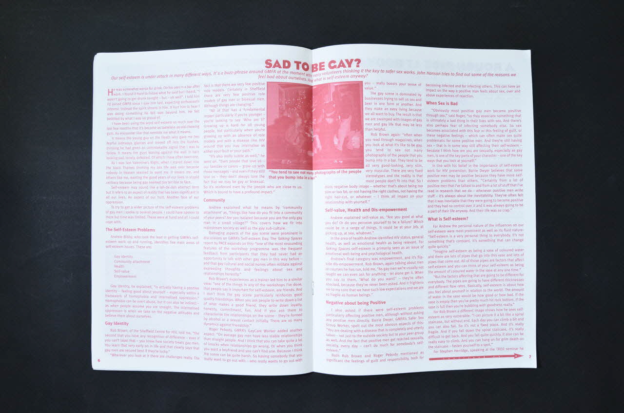 Gay Men Fighting Aids Journal associatif "A manageable condition?" (Une condition aménageable) Grande Bretagne 1998/12 2003.131.34 Photo Mucem