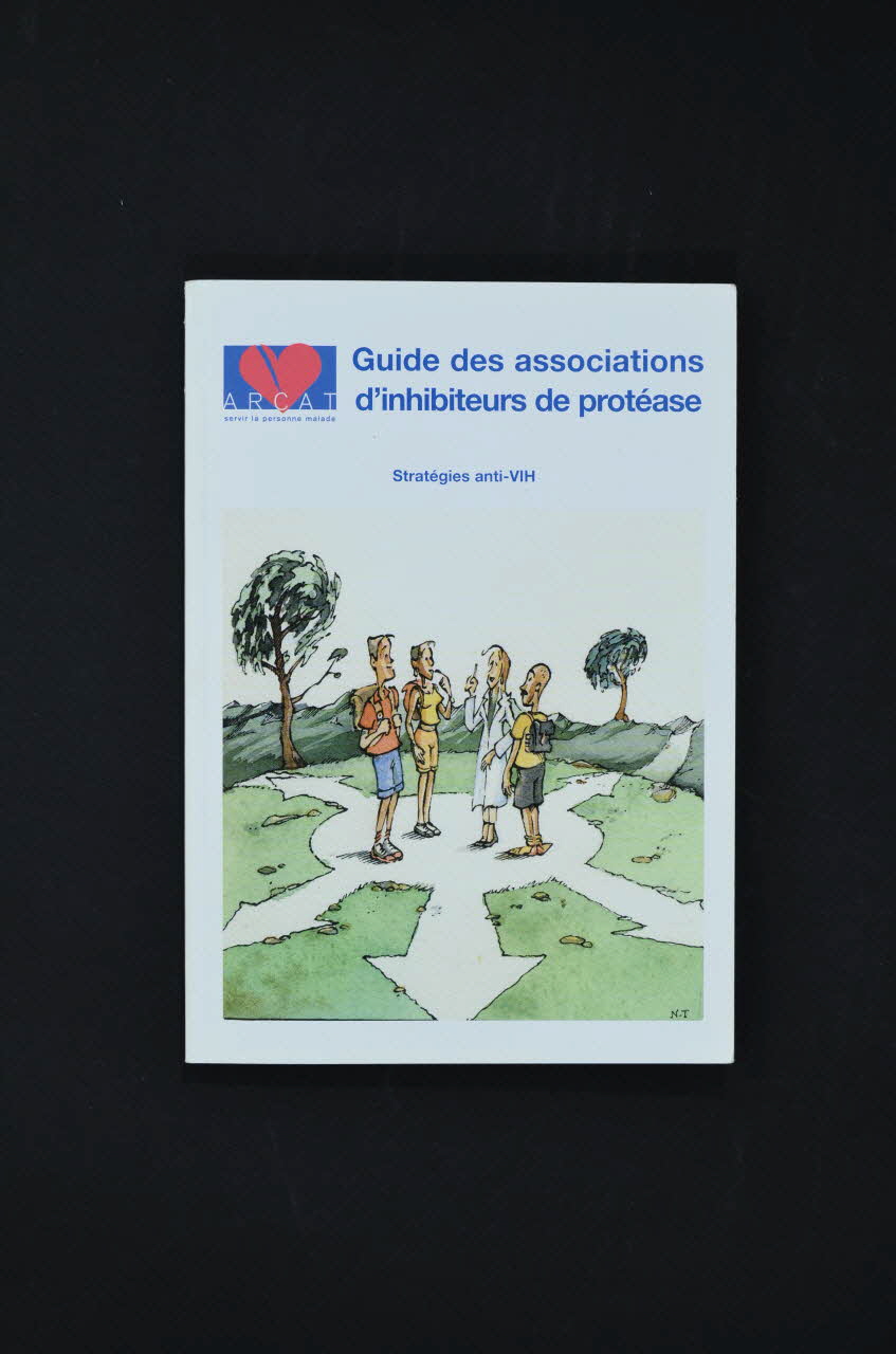 Association pour la Recherche, la Communication et les Actions pour l'Accès aux Traitements (ARCAT) BROCHURE "Guide des associations d'inhibiteurs de protéase. Stratégies anti-VIH." France 2002 2005.253.4 Photo Mucem