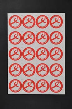 National Aids Trust (NAT) Planche d'autocollants Grande Bretagne 2004 2004.213.33 Photo Mucem