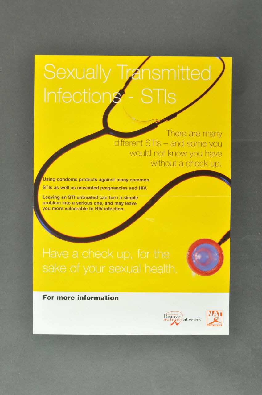 National Aids Trust (NAT) affiche "Sexually transmitted Infections (STIs)" (Infections sexuellement transmissibles) Grande Bretagne 2004 2004.214.5 Photo Mucem
