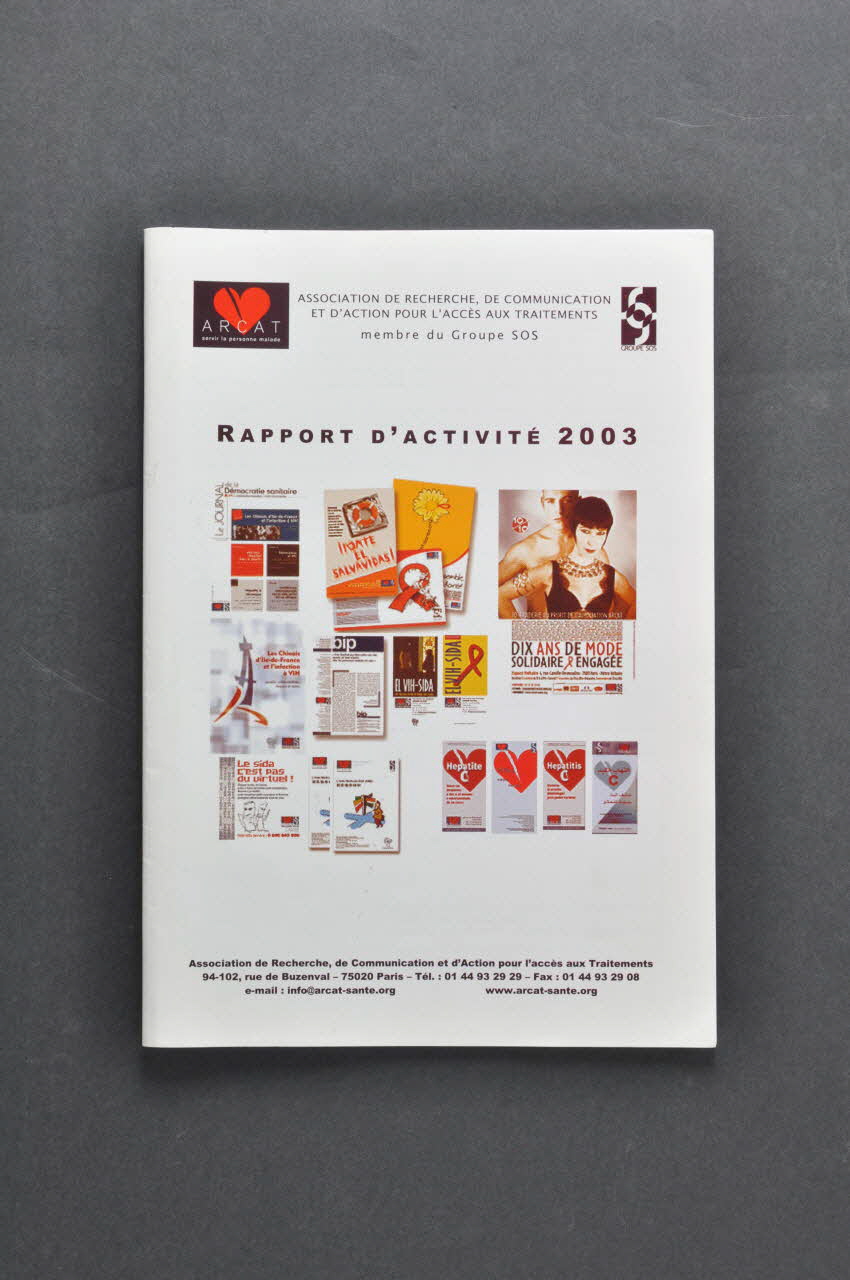 Association pour la Recherche, la Communication et les Actions pour l'Accès aux Traitements (ARCAT) document Rapport d'activité 2003 France 2003 2005.253.50 Photo Mucem