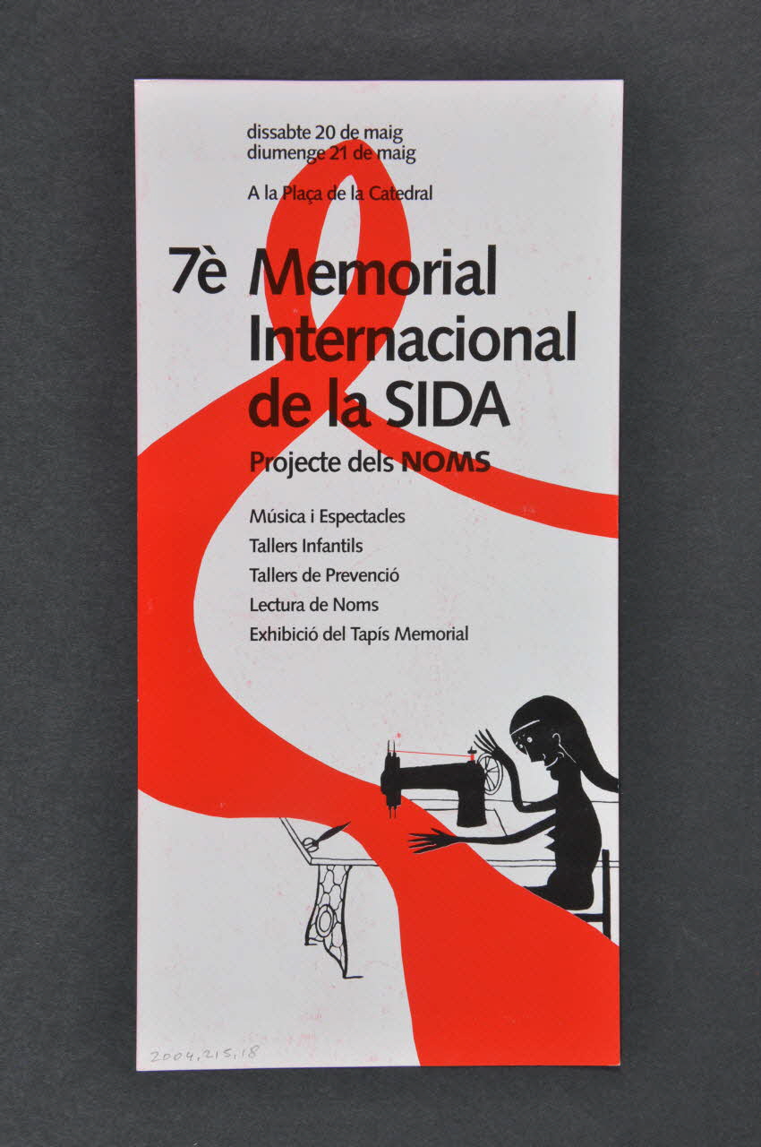 Projecte Dels Noms Dépliant "7è memorial internacional de la sida / projecte dels Noms" (7ème  mémorial international du sida / Projet des noms) Espagne 2000 2004.215.18 Photo Mucem