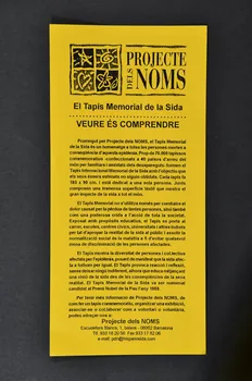 Dépliant "El Tapis Memorial de la Sida. 2004.215.29 Photo Mucem