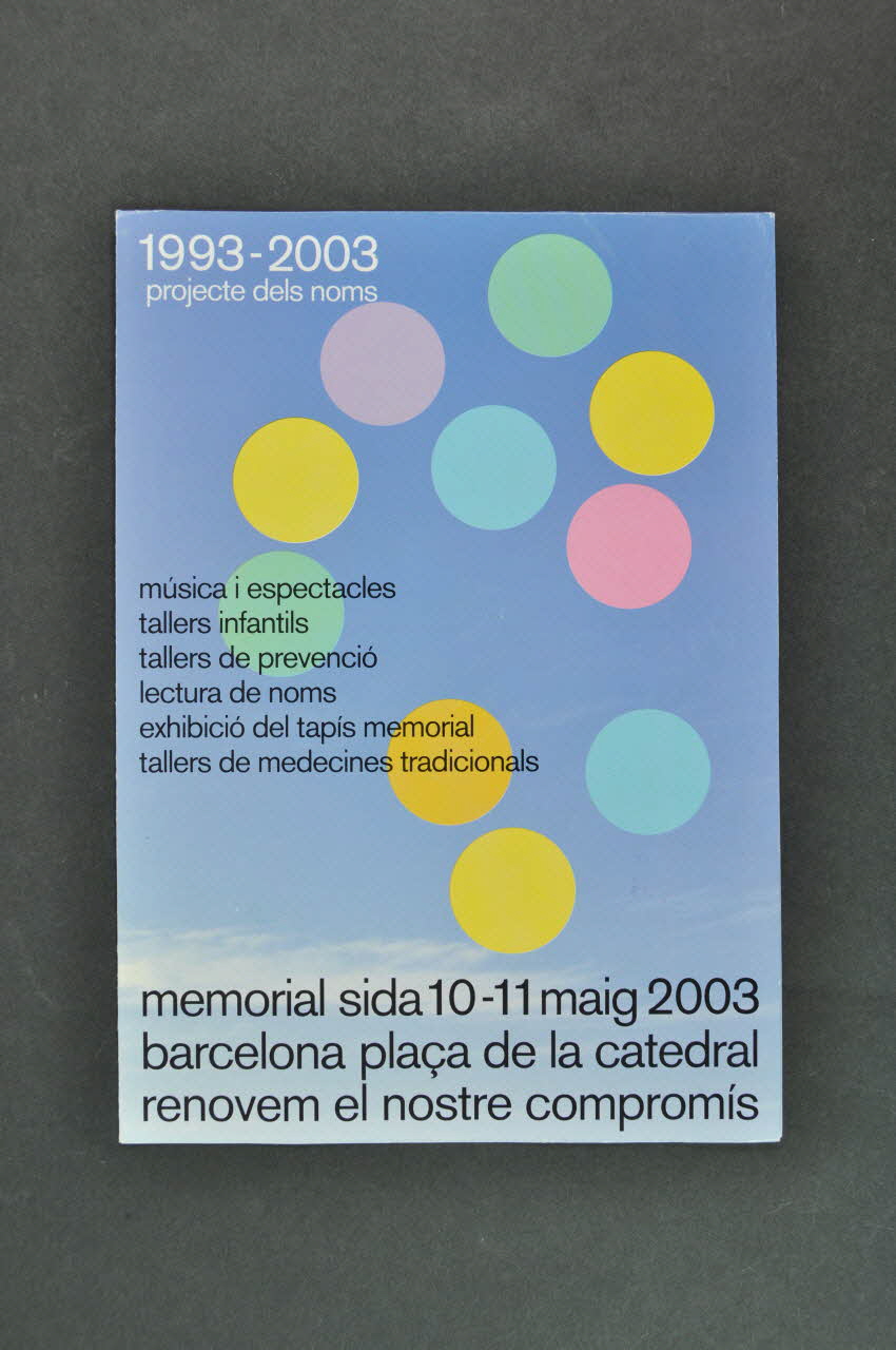 Projecte Dels Noms Dépliant "1993-2003 Projecte dels noms" Espagne 2003/5 2004.215.33 Photo Mucem