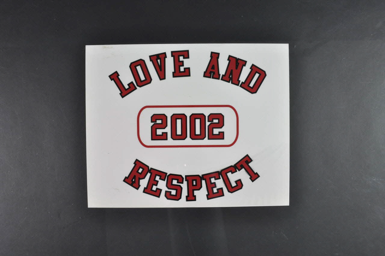 Gay Men Fighting Aids affiche "2002 Love and respect" (Amour et respect) Grande Bretagne 2002 2003.131.57 Photo Mucem