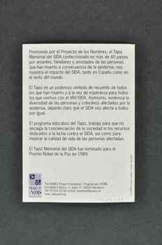 carte postale "El Tapiz memorial del Sida" 2004.215.37 Photo Mucem