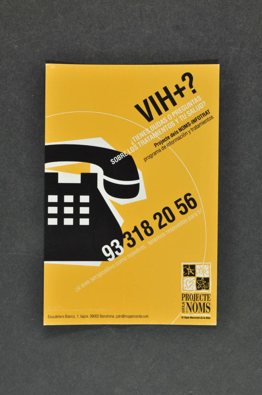 carte postale "VIH+ ?  / Tienes dudas o preguntas sobre los trataientos y tu salud ?" 2004.215.38 Photo Mucem