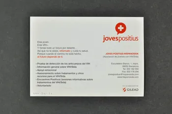 Joves Positius carte postale " + / Futuro" (Séropositif et futur) Espagne 2003 2004.215.39 Photo Mucem