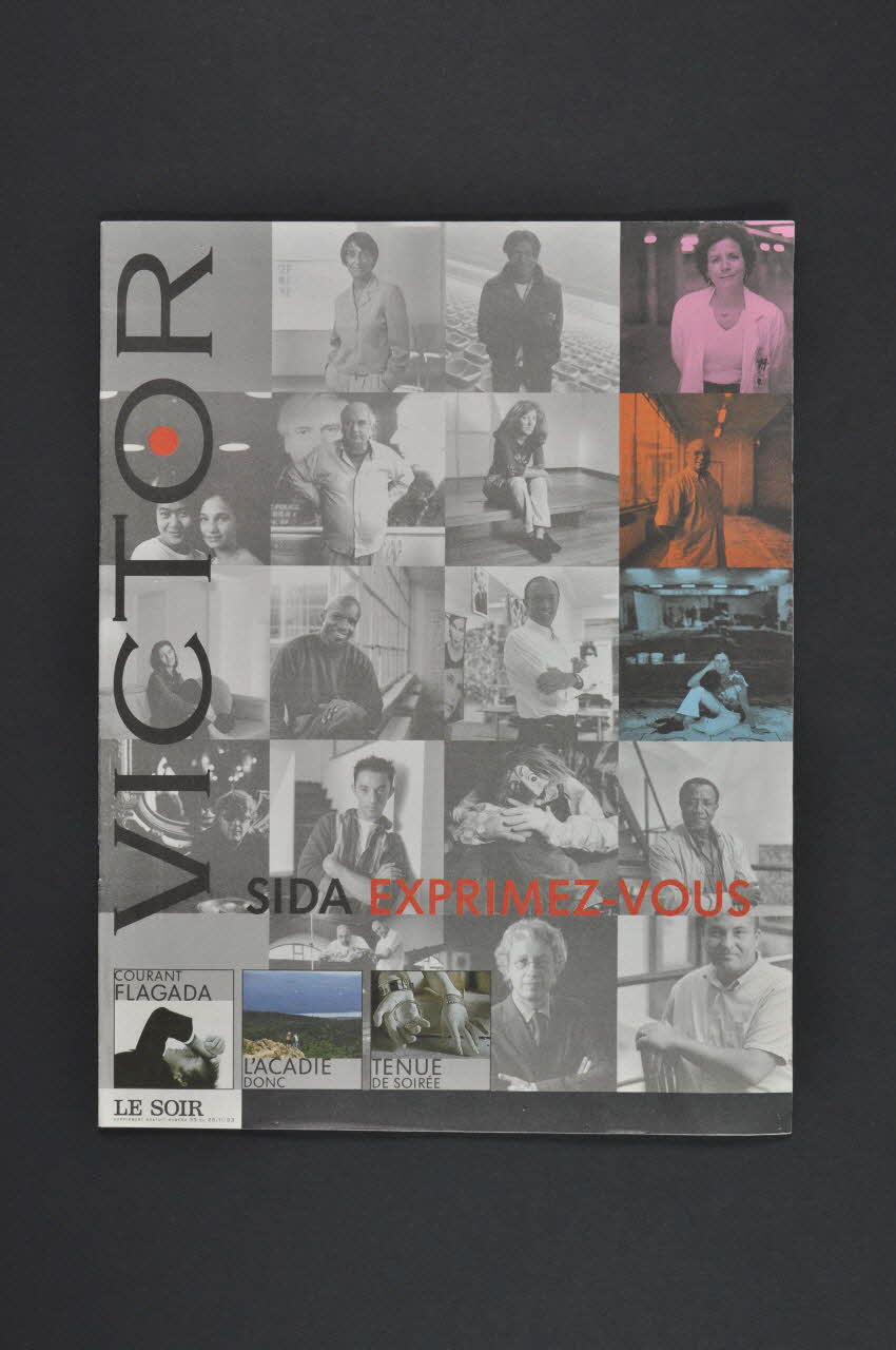 Le Soir revue Le Soir Supplément gratuit : "Le sida exprimez vous" Belgique 2003 2004.216.11 Photo Mucem