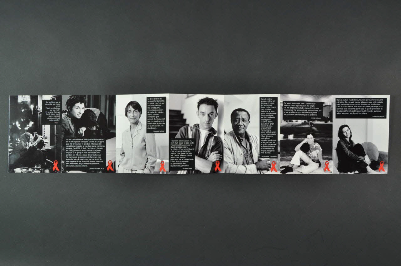 Plateforme Prévention Sida Dépliant exposition : Le sida et vous (série de 7 cartes postales) Belgique 2003 2004.216.16 1 à 7 Photo Mucem