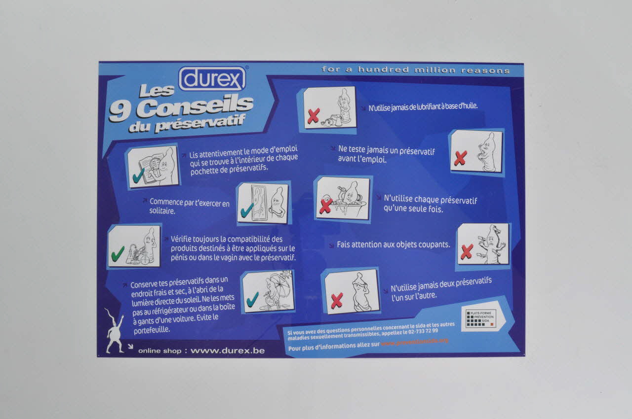 affiche "Durex : les 9 conseils du préservatif" 2004.216.2 Photo Mucem