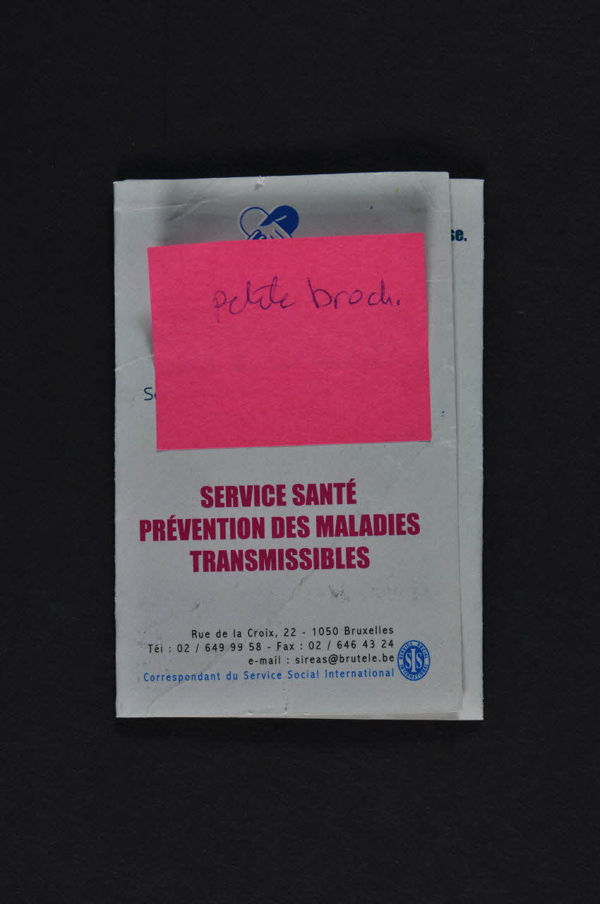 Sireas prospectus Service santé. prévention des maladies transmissibles (SIREAS) Belgique 2004 2004.216.21 Photo Mucem