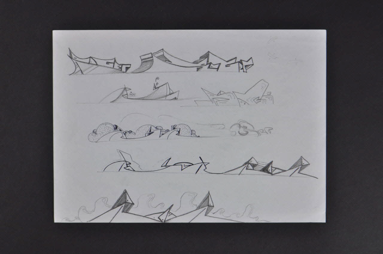 Roger art graphique Esquisse Berlin, Allemagne 1990-2000 2005.26.10 Photo Mucem