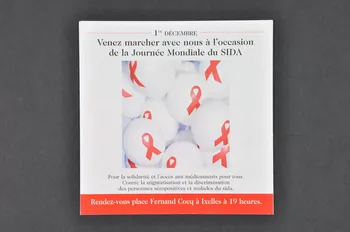 Ex Aequo Dépliant "1er décembre. venez marcher avec nous à l'occasion de la Journée Mondiale du Sida" Belgique 2003 2004.217.11 Photo Mucem