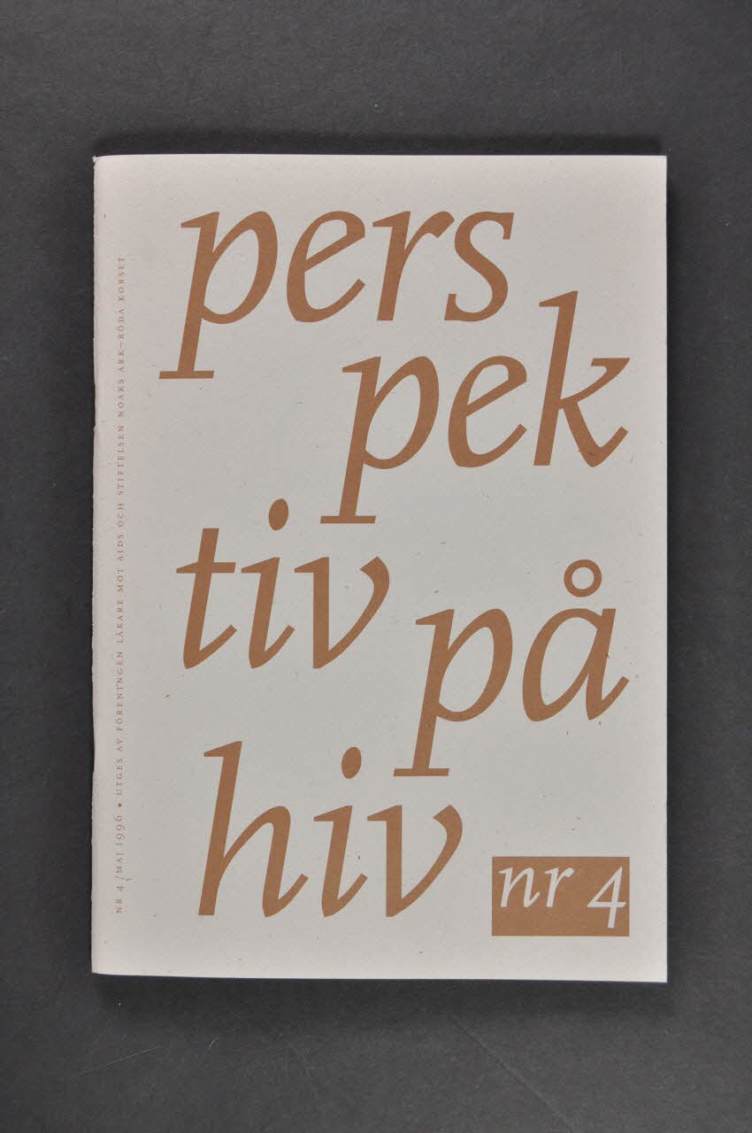 Röda Korset revue "Perspektiv pä hiv", mai 1996, n°4 Suède 1996/5 2005.262.10 Photo Mucem