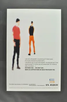 affiche "Je suis séropositif, j'ai pensé qu'il l'était aussi.  / On pense que... On croit que... Mais les suppositions ne nous protègent pas." 2004.217.2 Photo Mucem