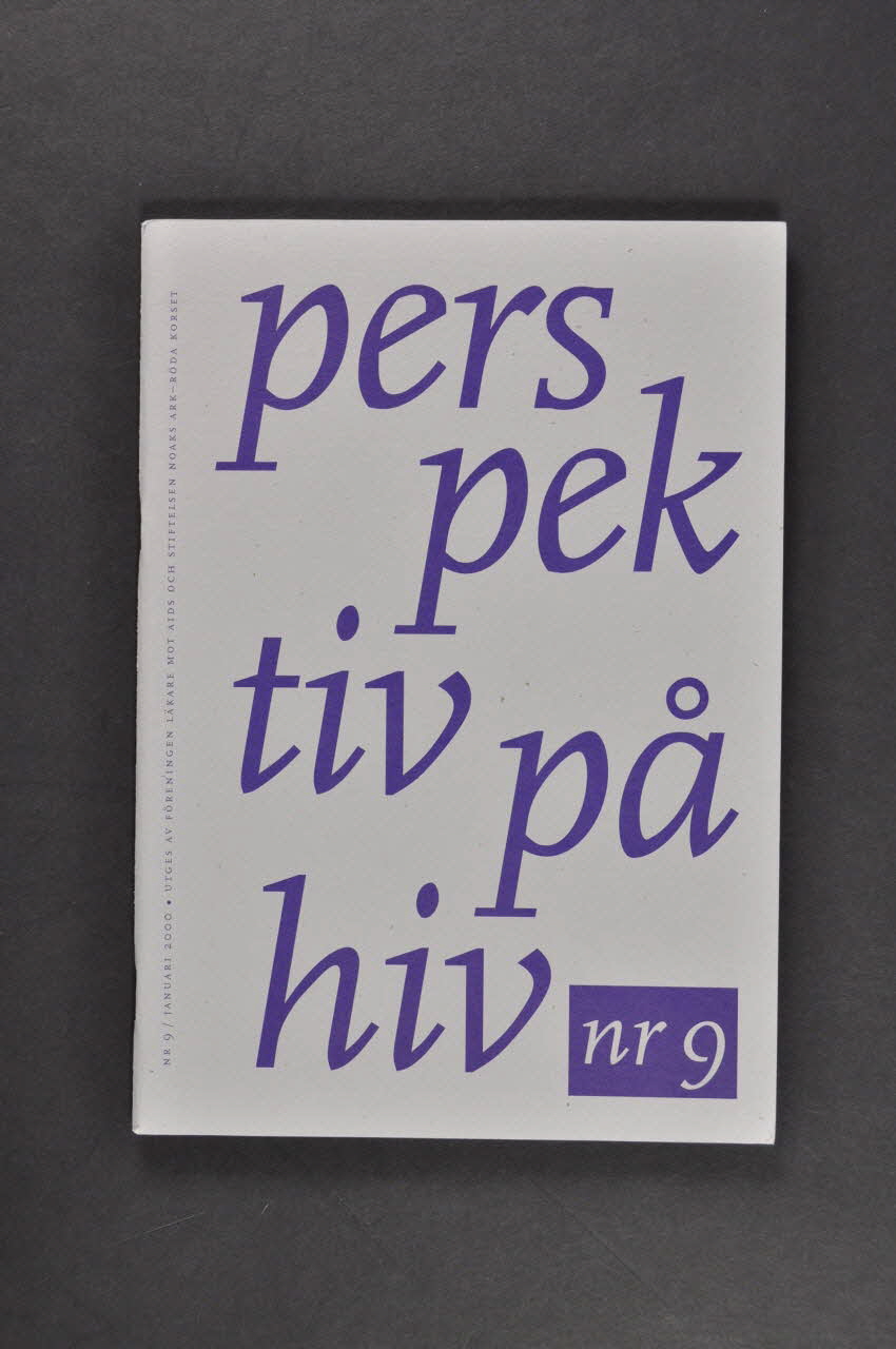 Röda Korset revue "Perspektiv pä hiv", janvier 2000, n°9 Suède 2000/1 2005.262.14 Photo Mucem