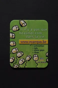 sous-bock "Il n'y a pas que beaumec.com dans la vie / www.exaequo.be" 2004.217.22 Photo Mucem