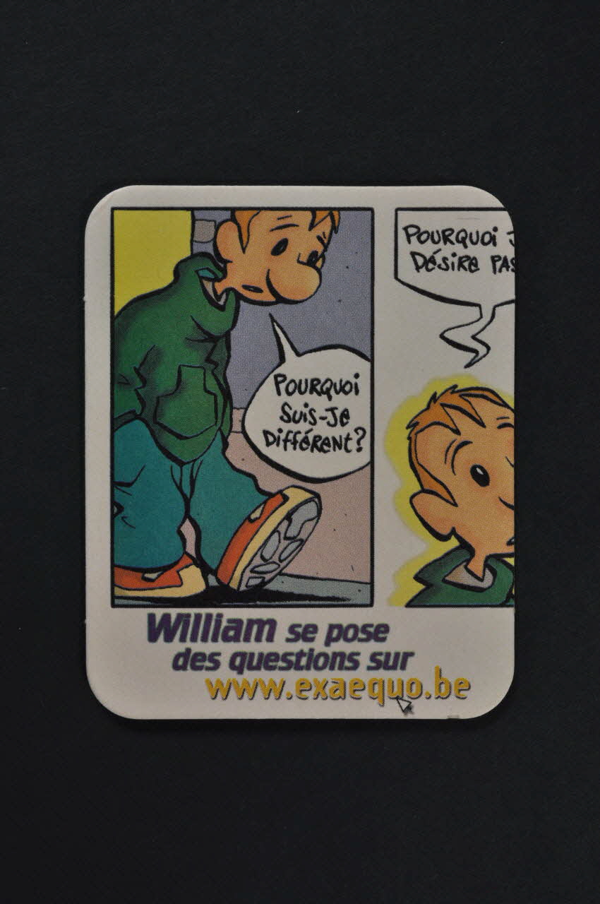 sous-bock "William se pose des questions.." 2004.217.26 Photo Mucem