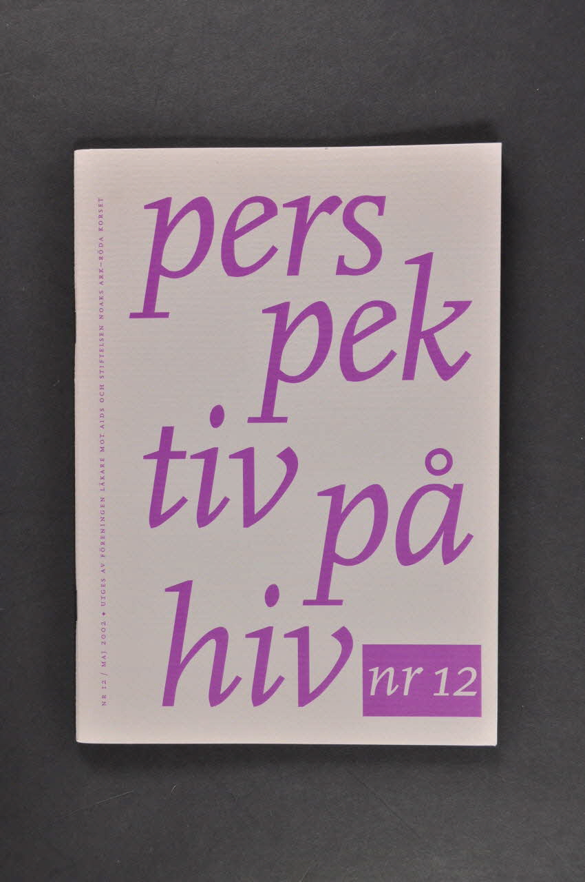 Röda Korset revue "Perspektiv pä hiv", mai 2002, n°12 Suède 2002/5 2005.262.17 Photo Mucem