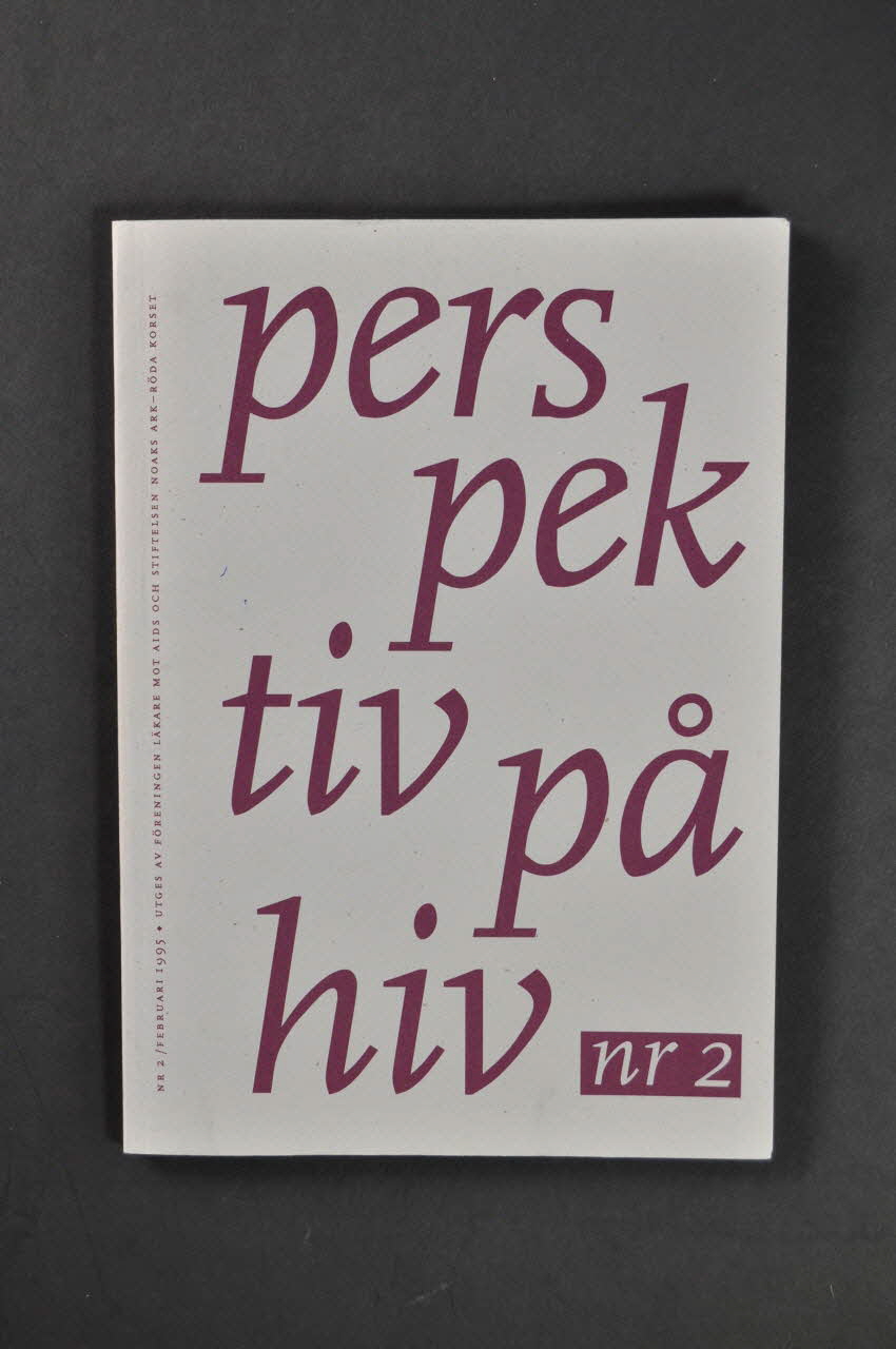 Röda Korset revue "Perspektiv pä hiv", février 1995, n°2 Suède 1995/2 2005.262.8 Photo Mucem