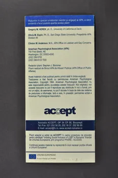 Accept Dépliant "Räspunsuri la intrebari legate de orientarea sexuala si homosexualitate" (Réponses sur la législation relative à l'orientation sexuelle et à l'homosexualité) Roumanie 2004 2004.218.13 Photo Mucem