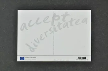 Accept carte postale "Accept diversitatea" (rose) Roumanie 2004 2004.218.8  Photo Mucem