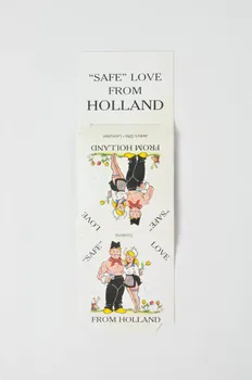Condomerie Amsterdam Enveloppe de préservatif "Safe love from Holland" (Amour safe provenant de Hollande) Pays-Bas 2005 2005.265.4 Photo Mucem