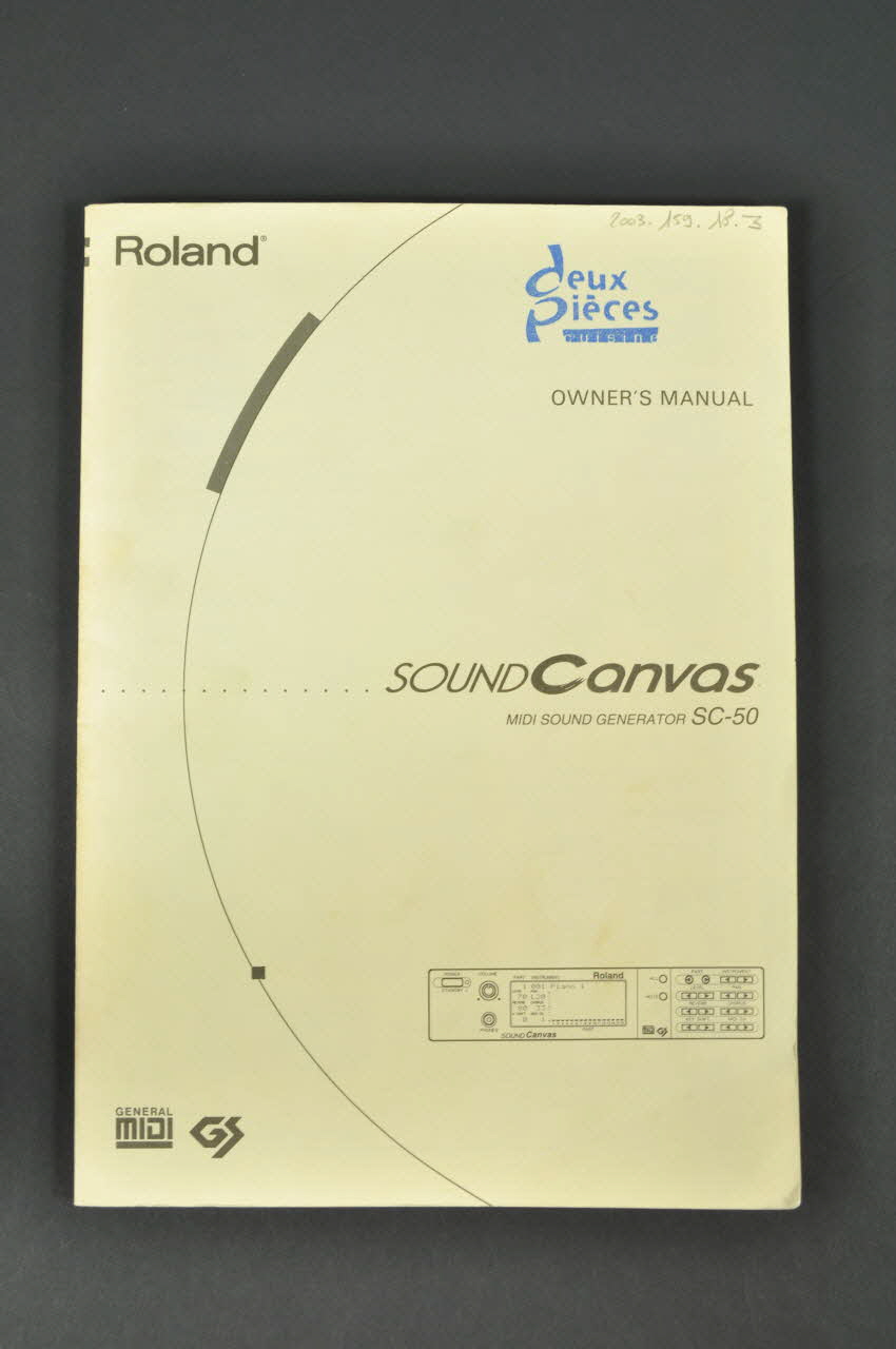 Roland manuel d'utilisation 1993 2003.159.18.3 Photo Mucem