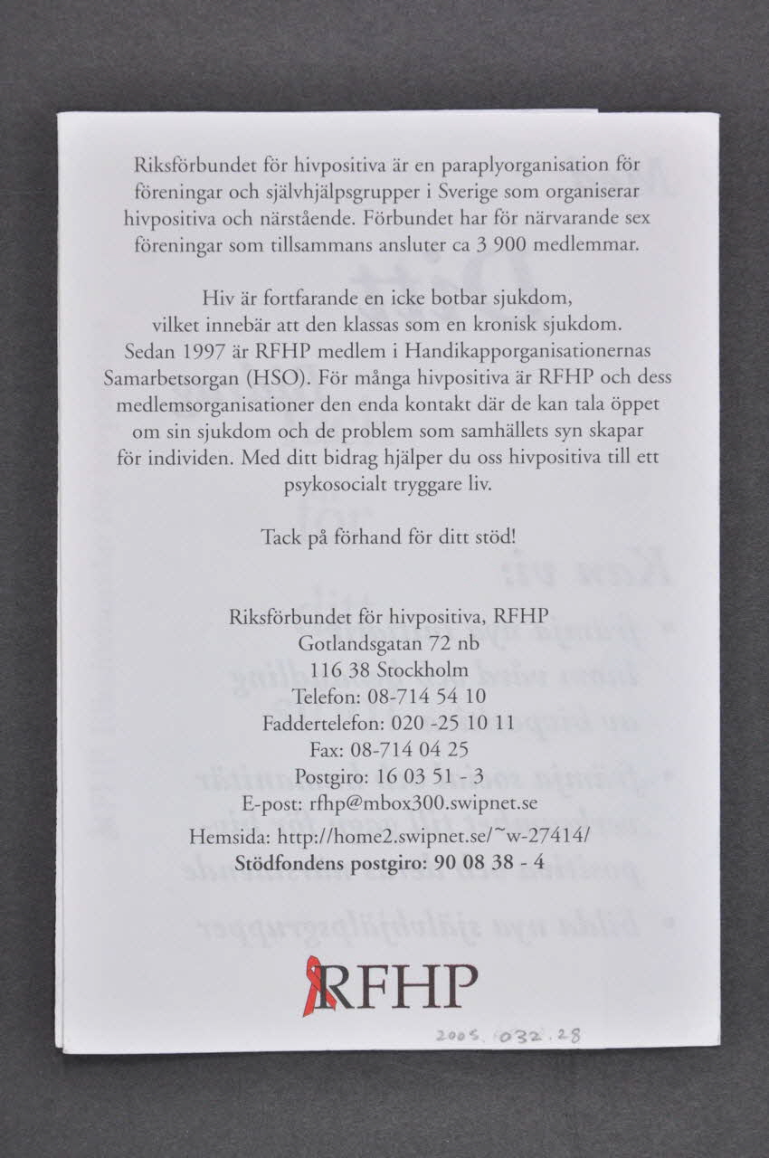 Dépliant "Hjälp till självhjälp" 2005.32.28 Photo Mucem