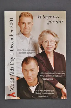 RiksföRbund FöR Hiv Positiva (Rfhp) Et Groupe Dépliant Vi bryr oss... Suède 2001 2005.32.29 Photo Mucem