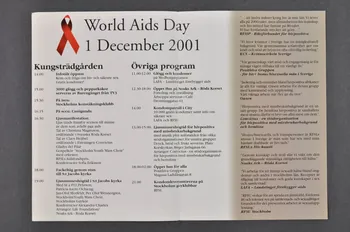 RiksföRbund FöR Hiv Positiva (Rfhp) Et Groupe Dépliant Vi bryr oss... Suède 2001 2005.32.29 Photo Mucem