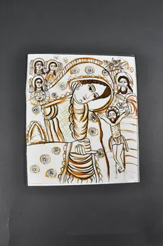 peinture sous verre La Vierge de douleur Transylvanie, Roumanie 2003 2003.168.4.4.1-2  Photo Mucem