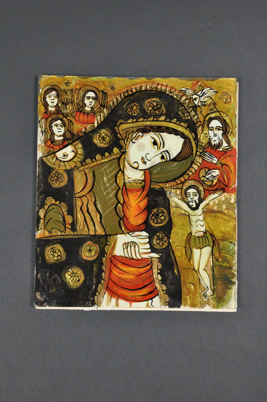 peinture sous verre La Vierge de douleur Transylvanie, Roumanie 2003 2003.168.4.6 Photo Mucem