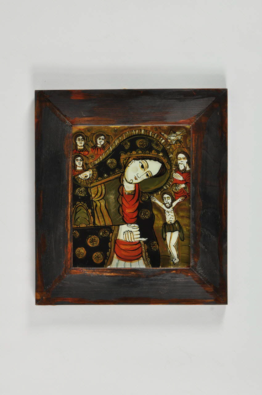 peinture sous verre La Vierge de douleur Transylvanie, Roumanie 2003 2003.168.4.7 Photo Mucem